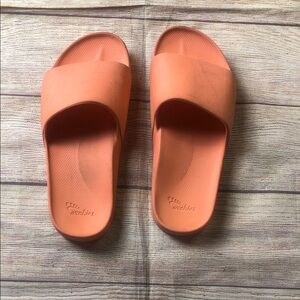 Archies Coral Slide Sandals for Women